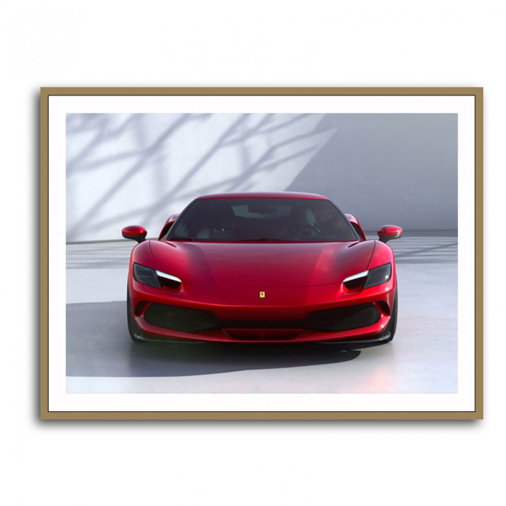 Ferrari 296 Red Wall Art