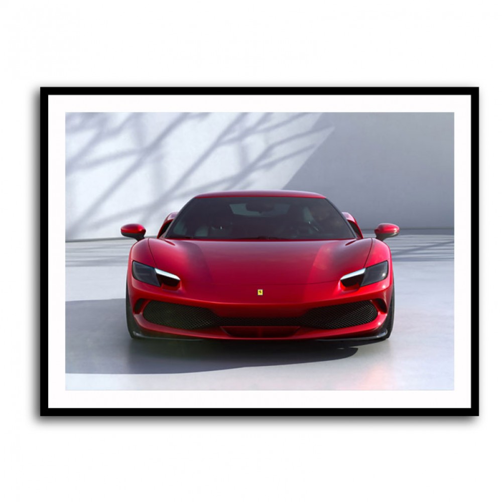 Ferrari 296 Red Wall Art