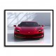 Ferrari 296 Red Wall Art