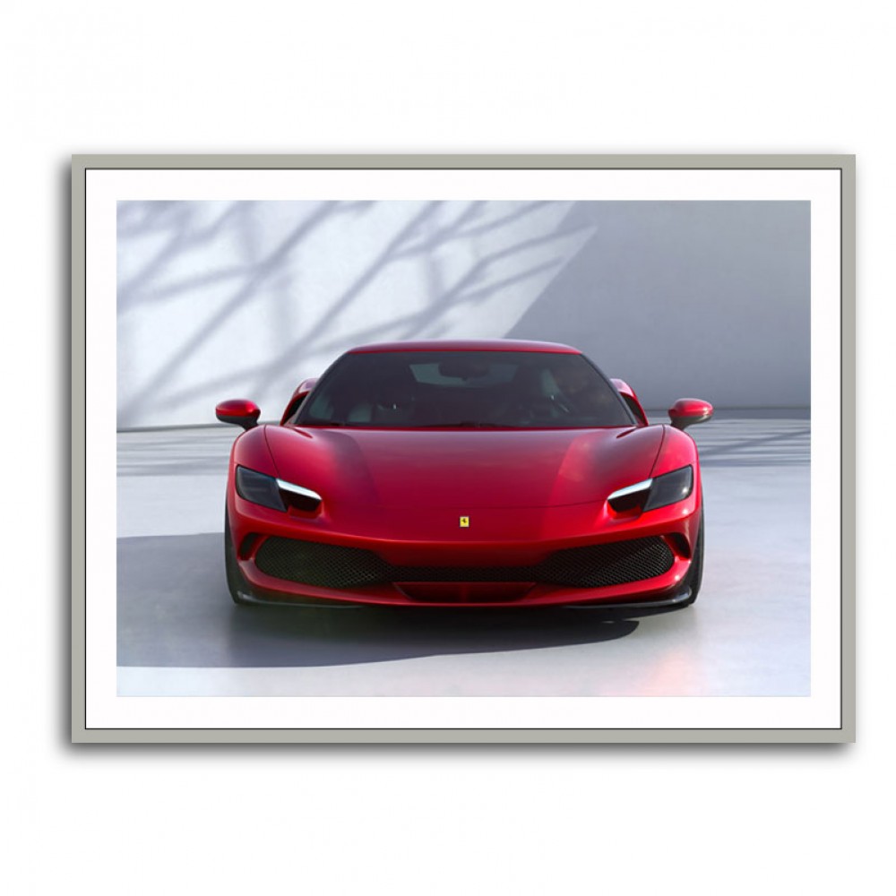 Ferrari 296 Red Wall Art