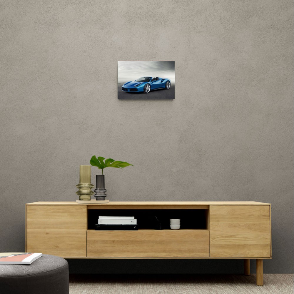 Ferrari 488 Spider in Blue Wall Art