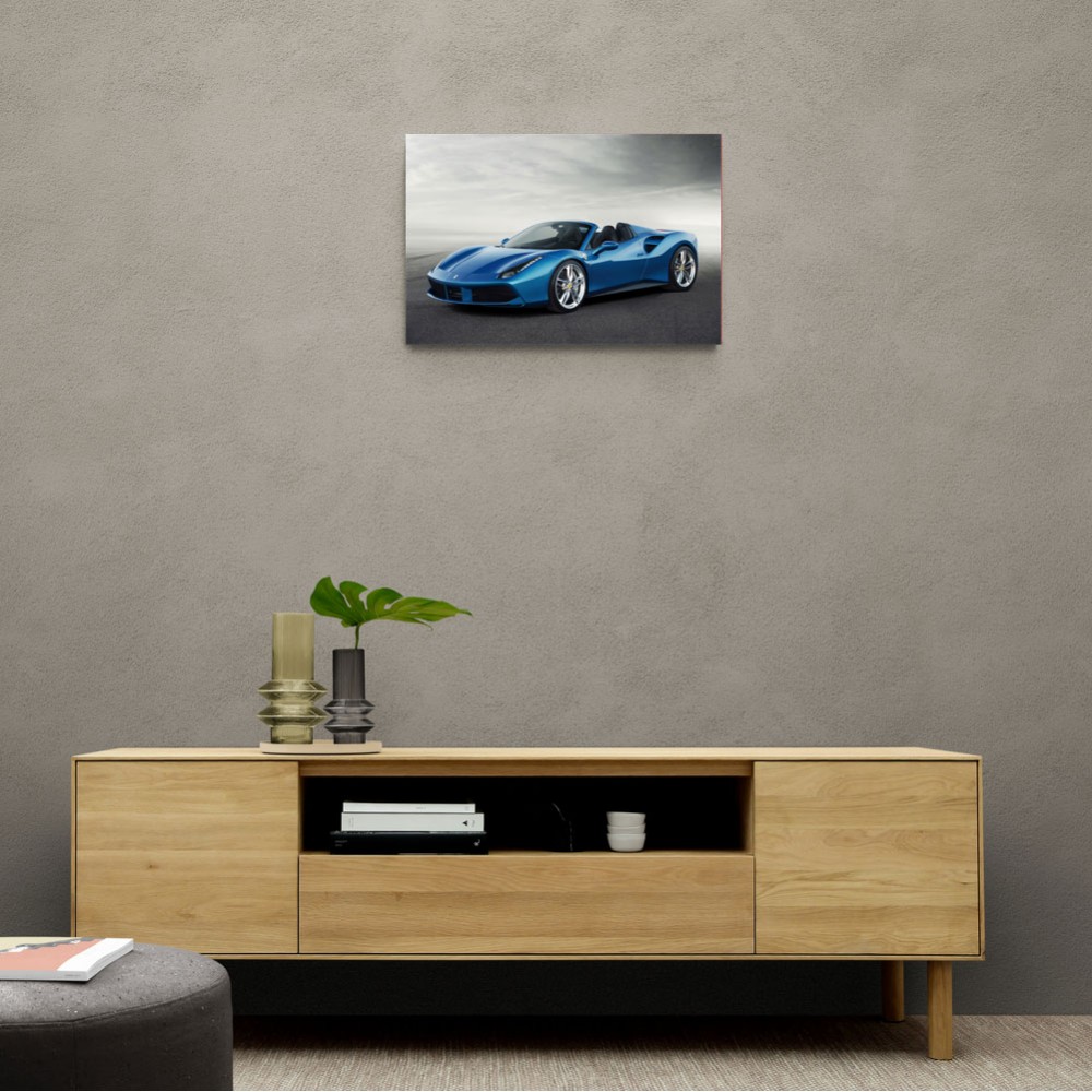 Ferrari 488 Spider in Blue Wall Art