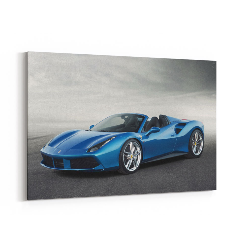 Ferrari 488 Spider in Blue Wall Art