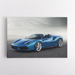 Ferrari 488 Spider in Blue Wall Art