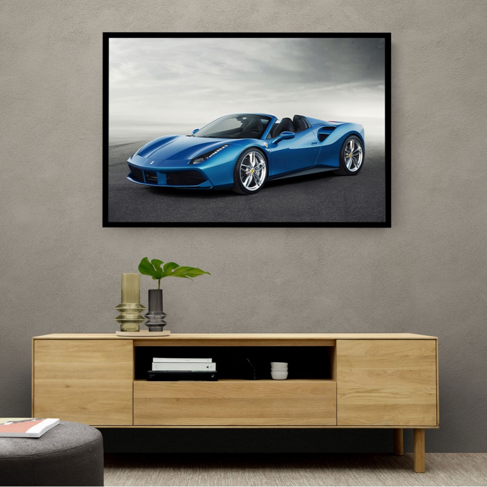 Ferrari 488 Spider in Blue Wall Art