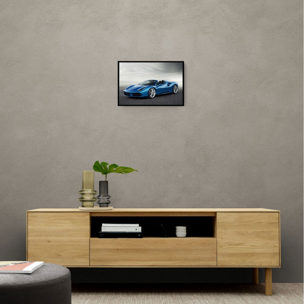 Ferrari 488 Spider in Blue Wall Art