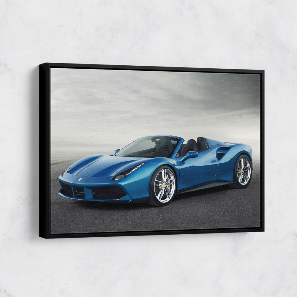 Ferrari 488 Spider in Blue Wall Art