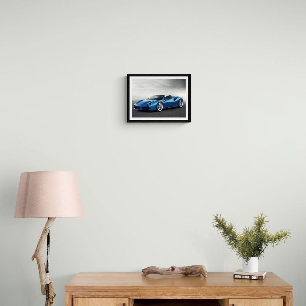 Ferrari 488 Spider in Blue Wall Art