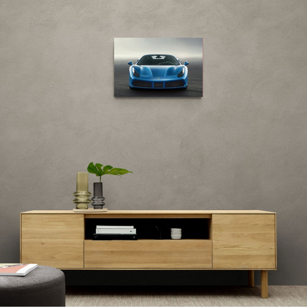 Ferrari 488 Spider - Blue Wall Art