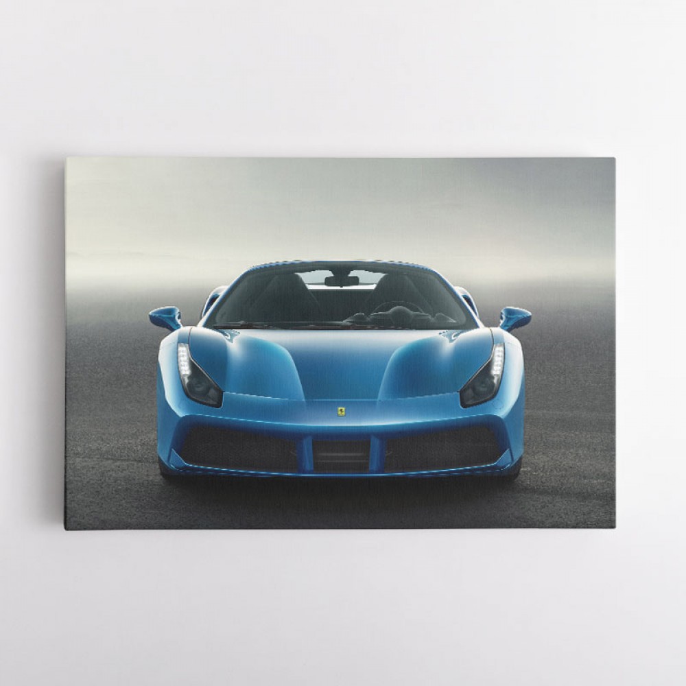 Ferrari 488 Spider - Blue Wall Art