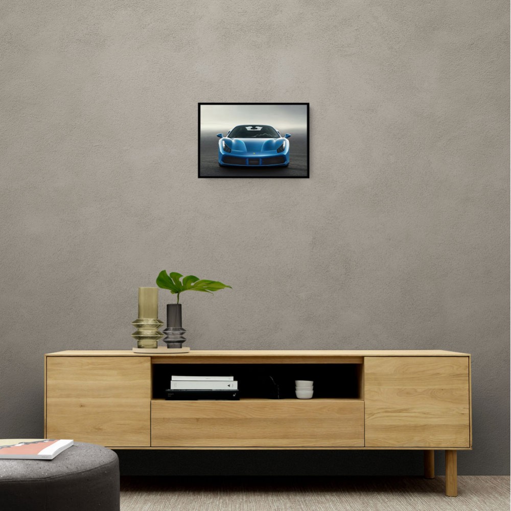 Ferrari 488 Spider - Blue Wall Art