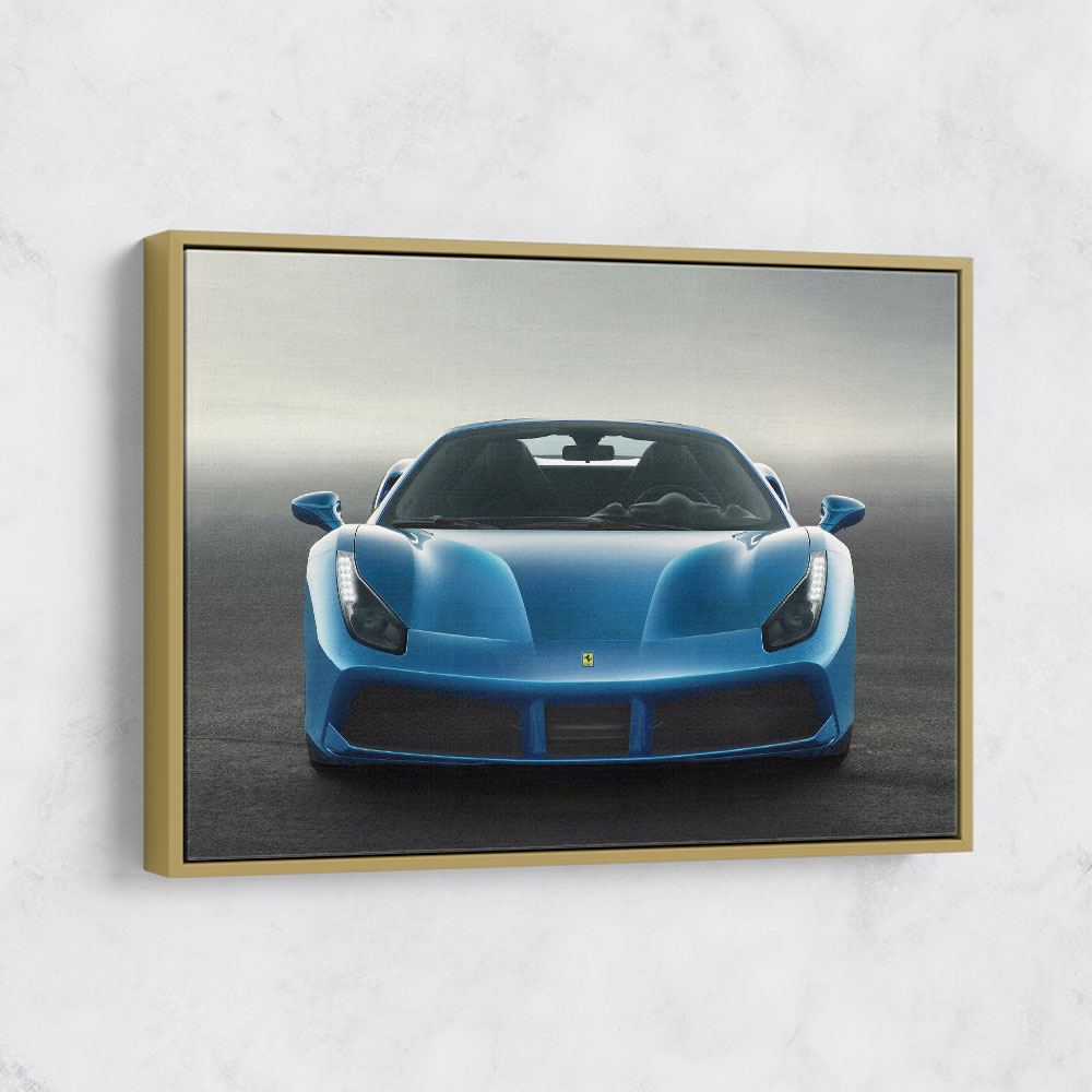 Ferrari 488 Spider - Blue Wall Art