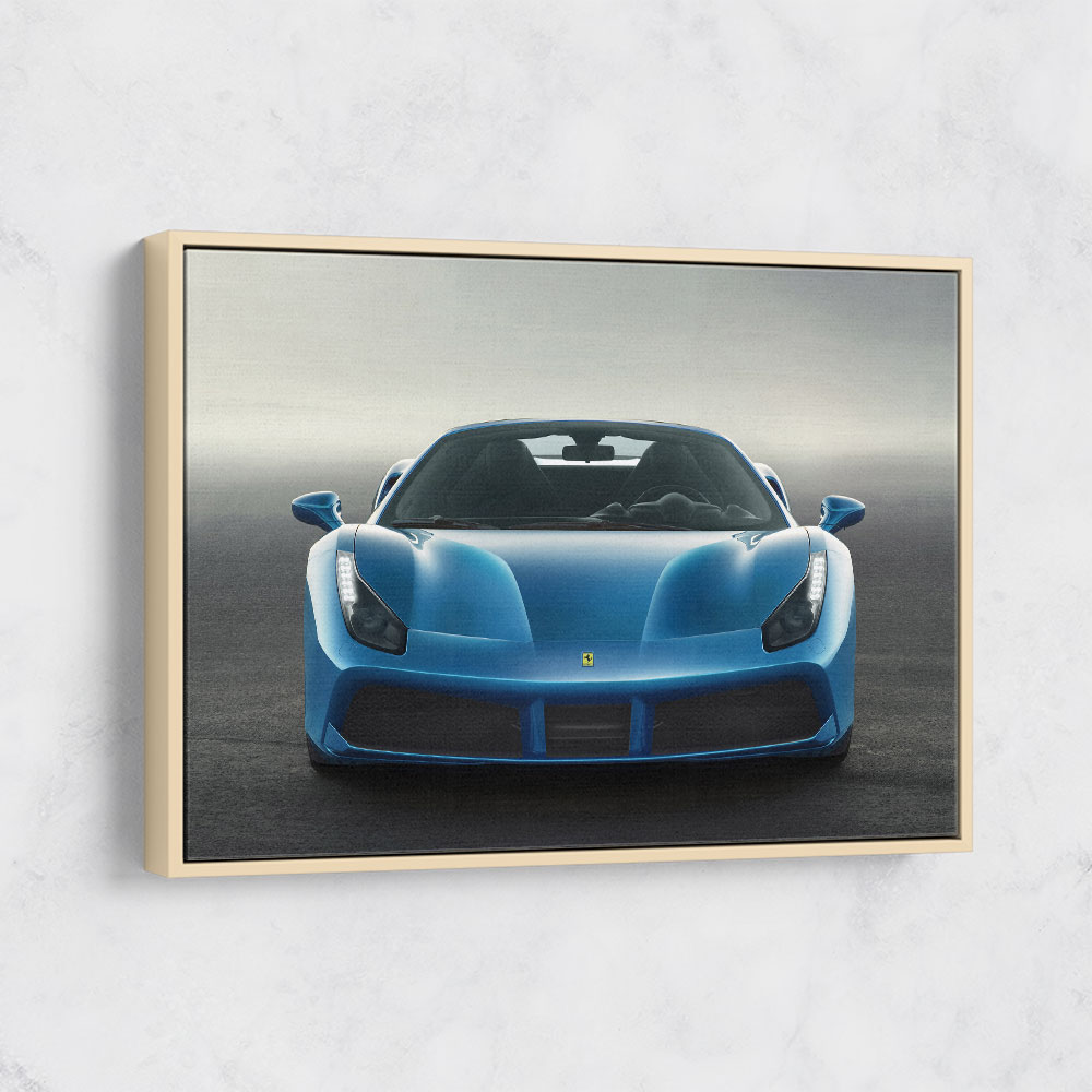 Ferrari 488 Spider - Blue Wall Art