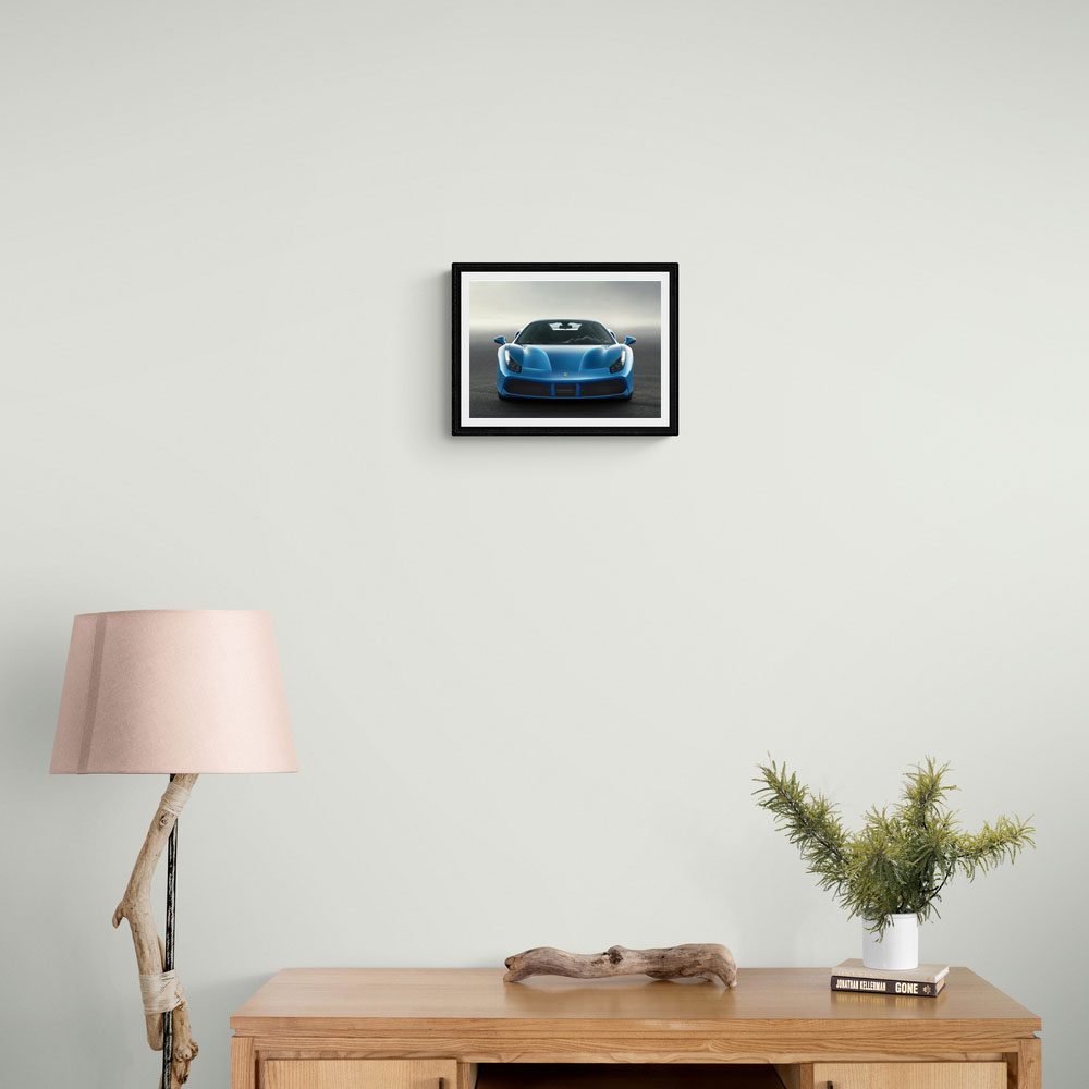 Ferrari 488 Spider - Blue Wall Art