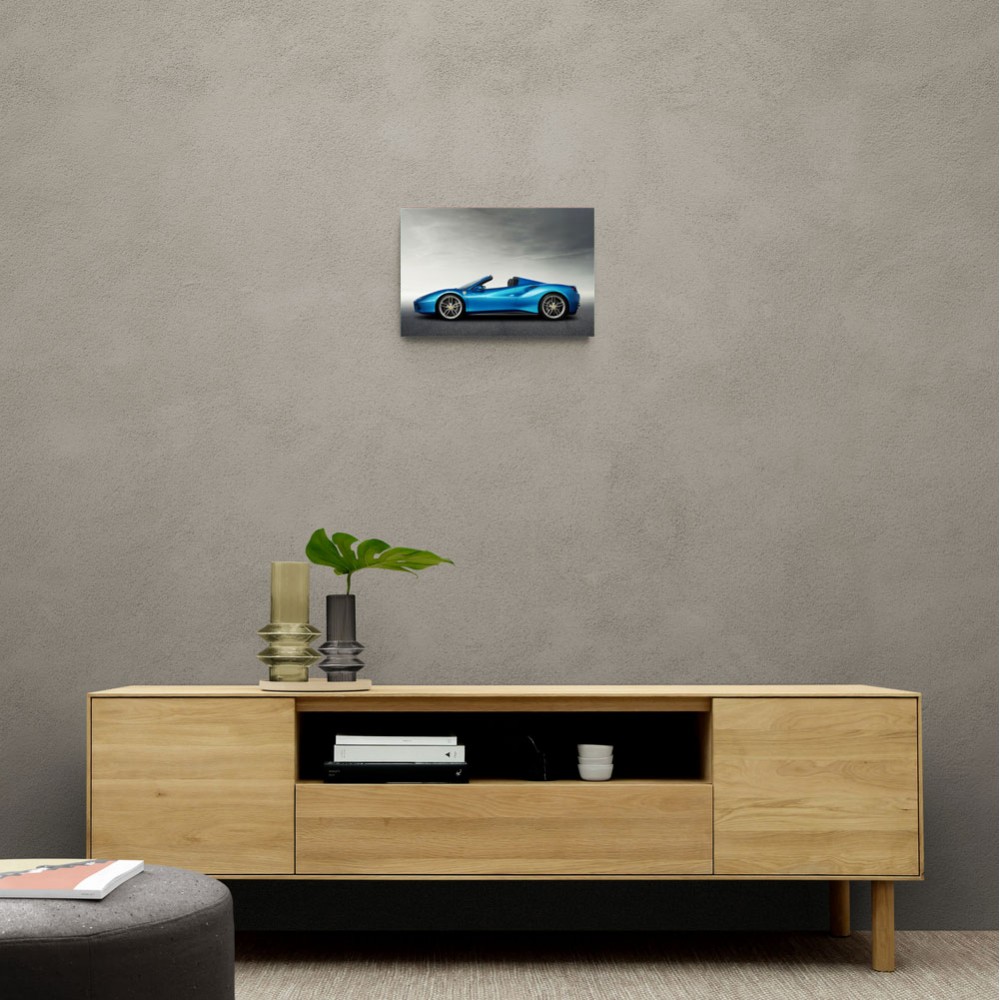 Ferrari 488 Spider in Blue 3 Wall Art