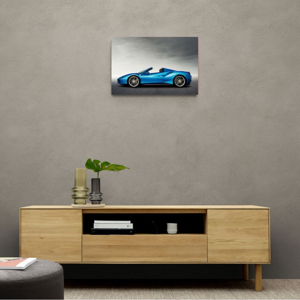 Ferrari 488 Spider in Blue 3 Wall Art