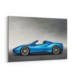 Ferrari 488 Spider in Blue 3 Wall Art