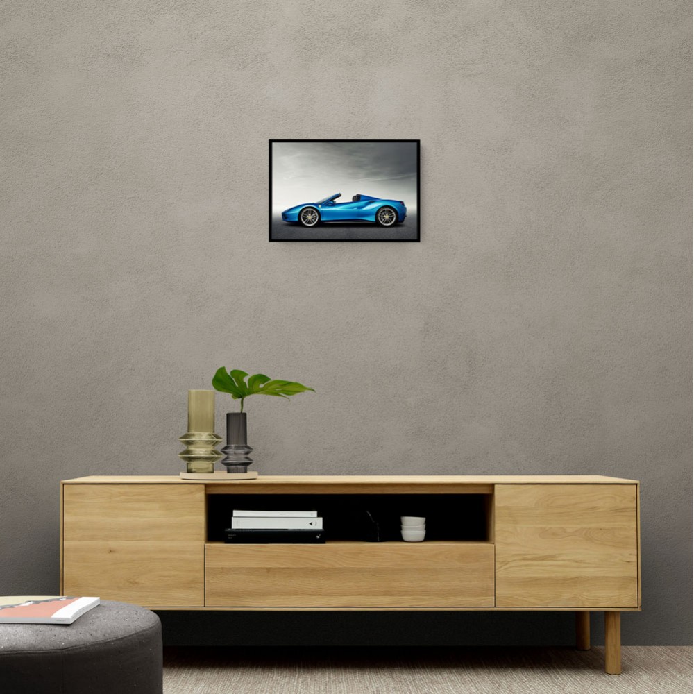 Ferrari 488 Spider in Blue 3 Wall Art