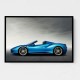 Ferrari 488 Spider in Blue 3 Wall Art