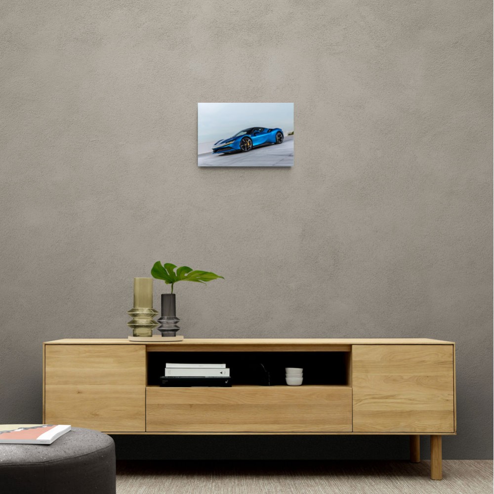 Ferrari SF90 Stradale Blue Wall Art