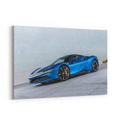 Ferrari SF90 Stradale Blue Wall Art