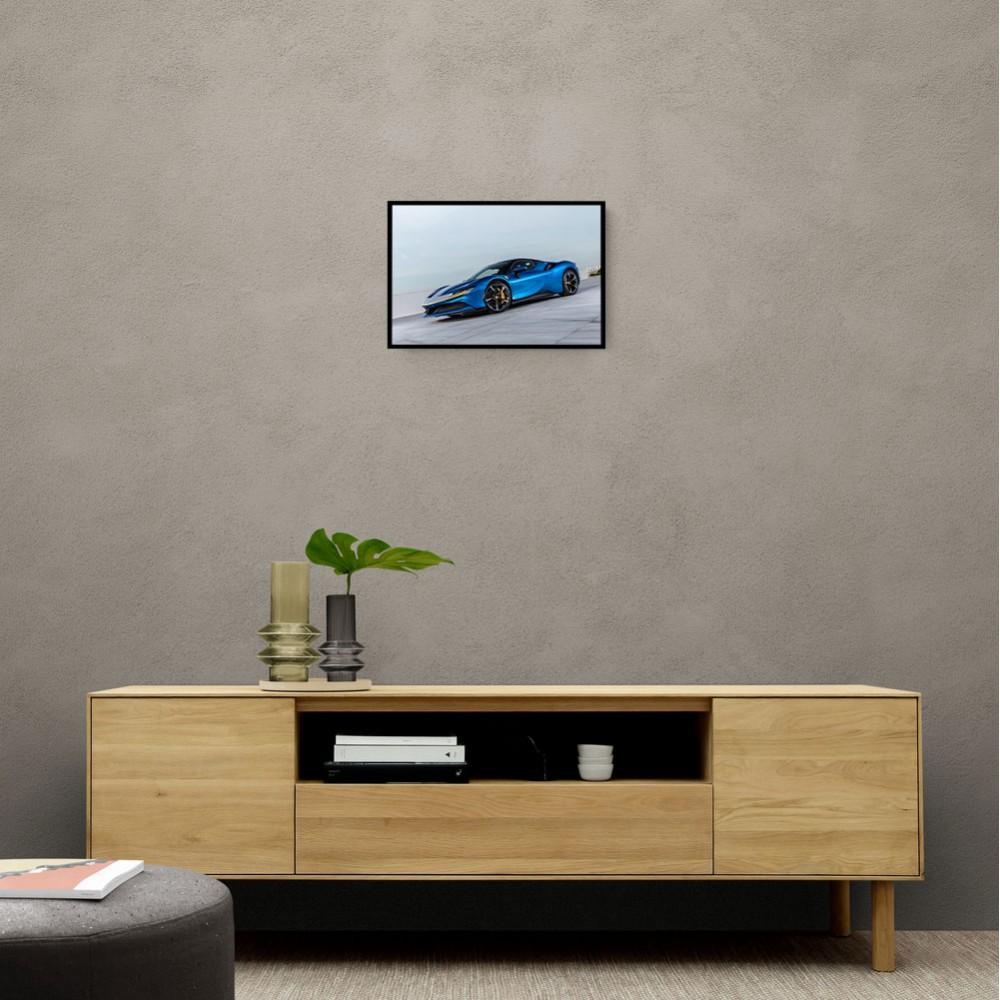 Ferrari SF90 Stradale Blue Wall Art