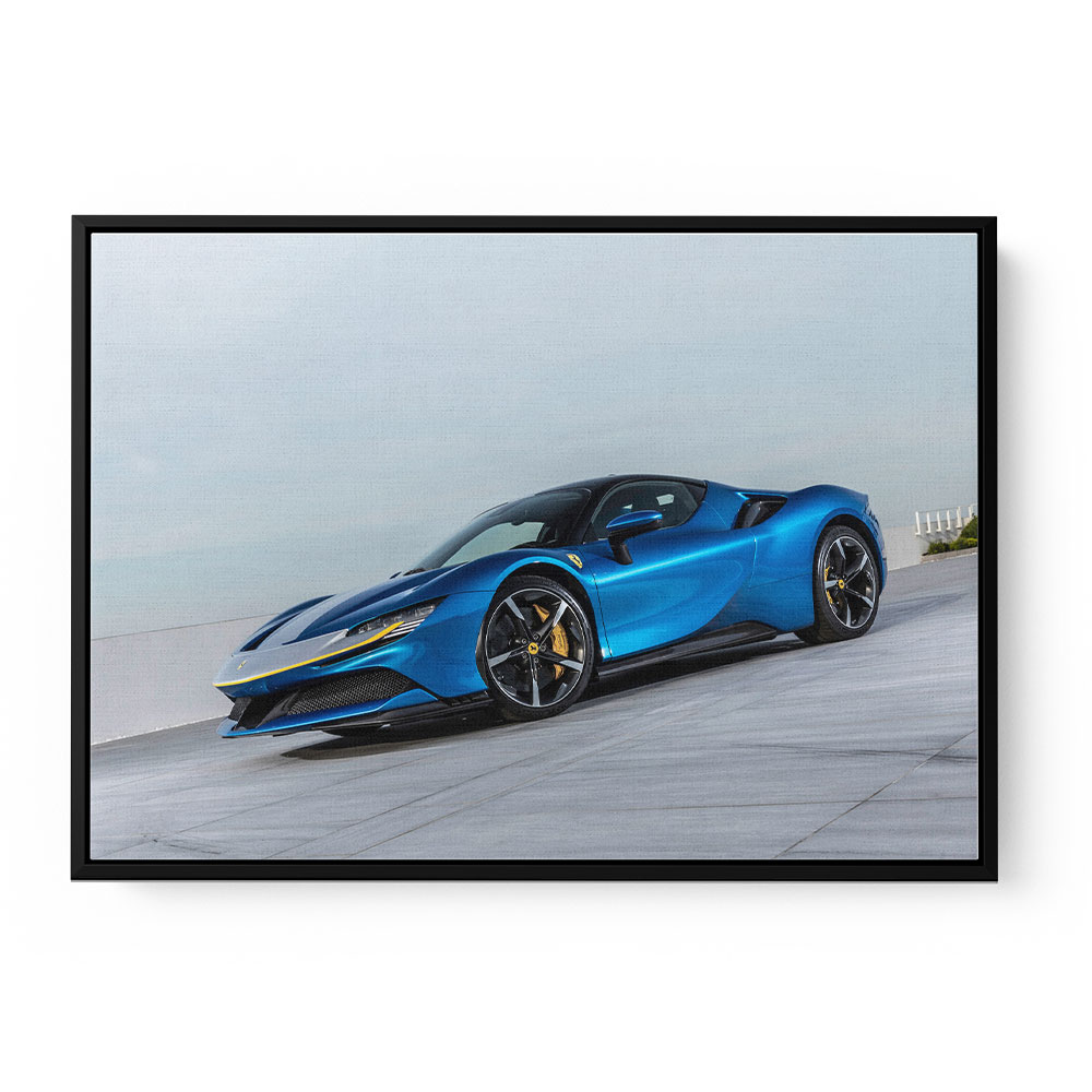 Ferrari SF90 Stradale Blue Wall Art