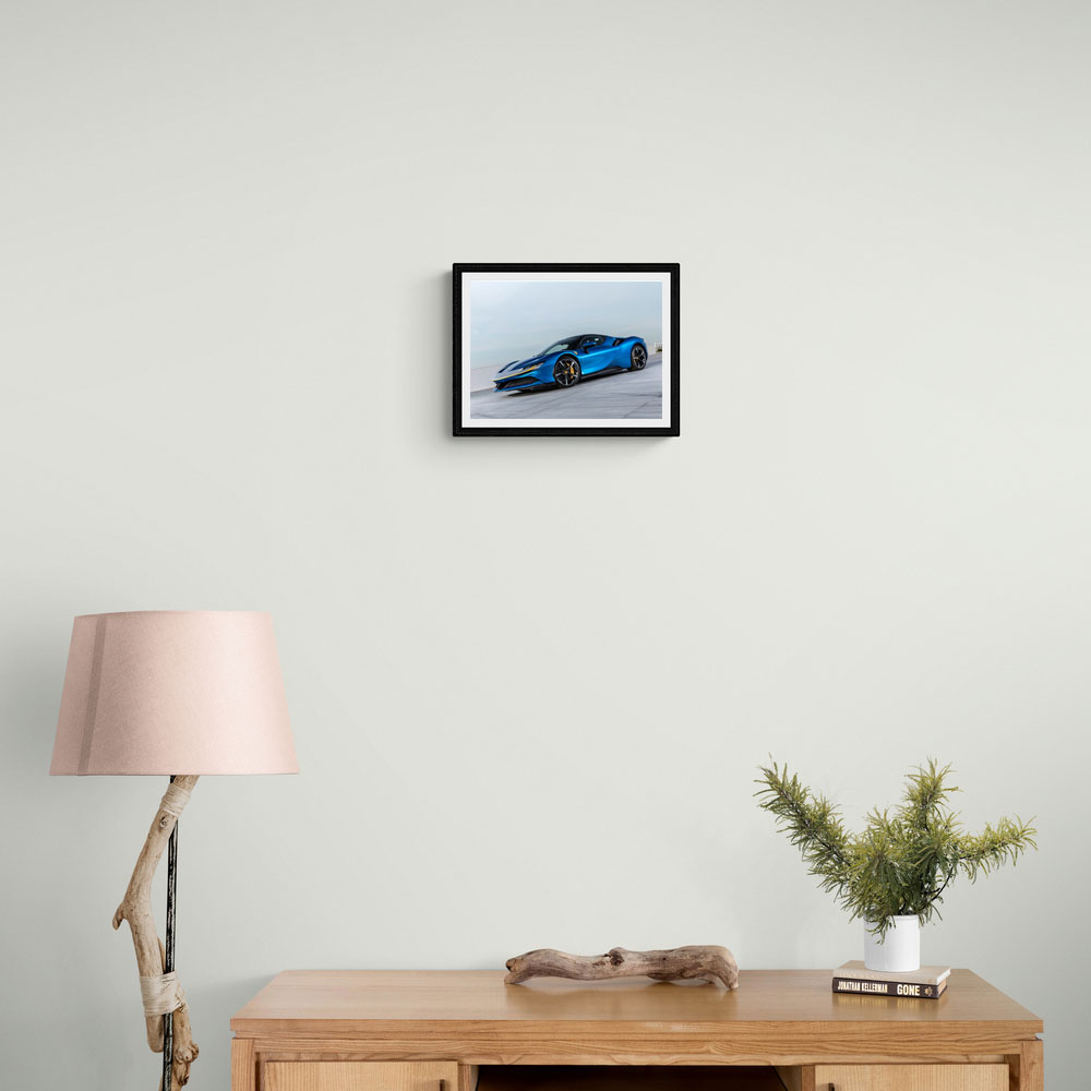 Ferrari SF90 Stradale Blue Wall Art