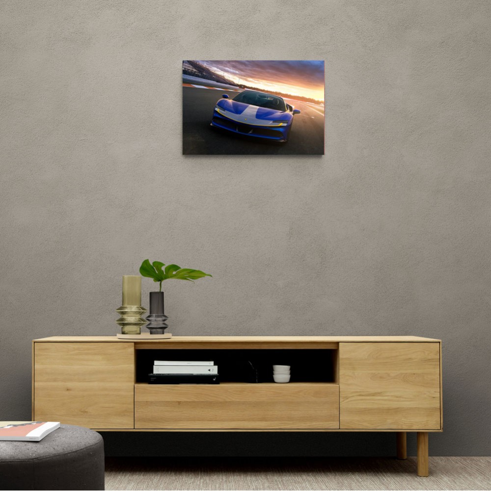 Ferrari SF90 Spider Blue Wall Art