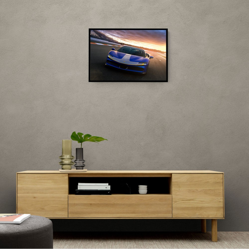 Ferrari SF90 Spider Blue Wall Art