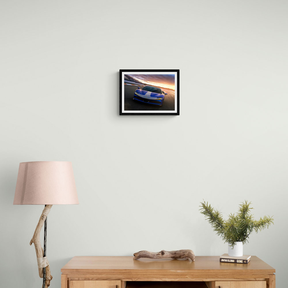 Ferrari SF90 Spider Blue Wall Art