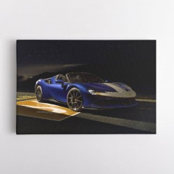 Ferrari SF90 Spider Blue 2 Wall Art