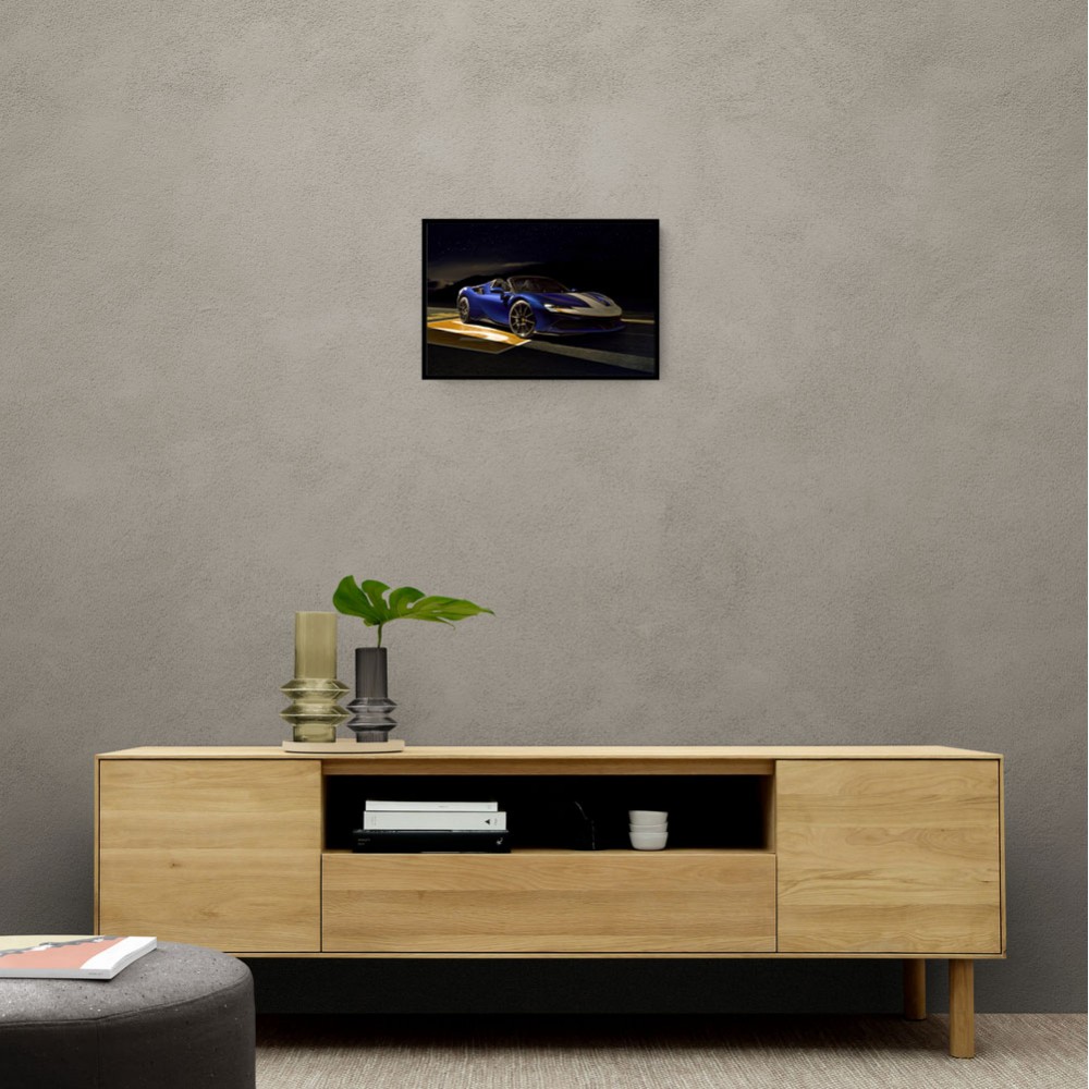 Ferrari SF90 Spider Blue 2 Wall Art