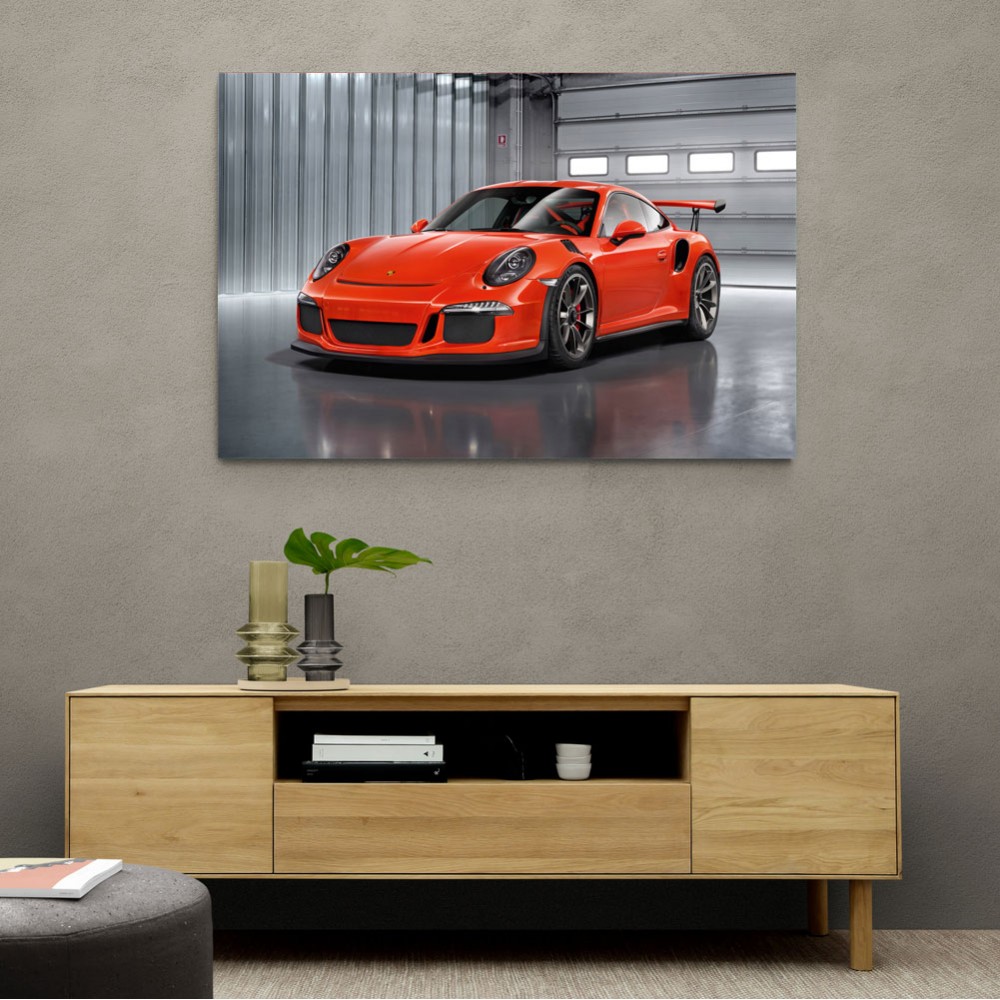 Porsche 911 GT3 Orange Wall Art