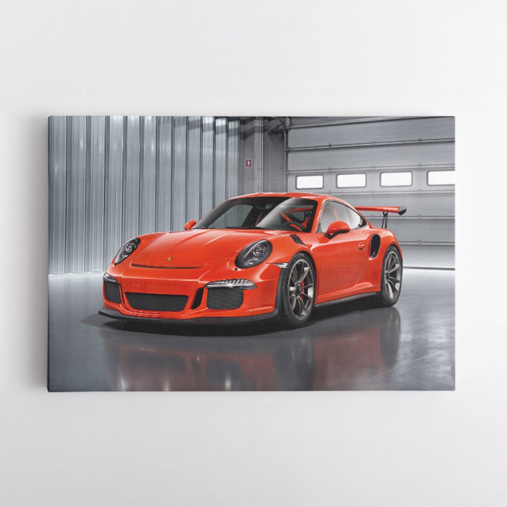 Porsche 911 GT3 Orange Wall Art