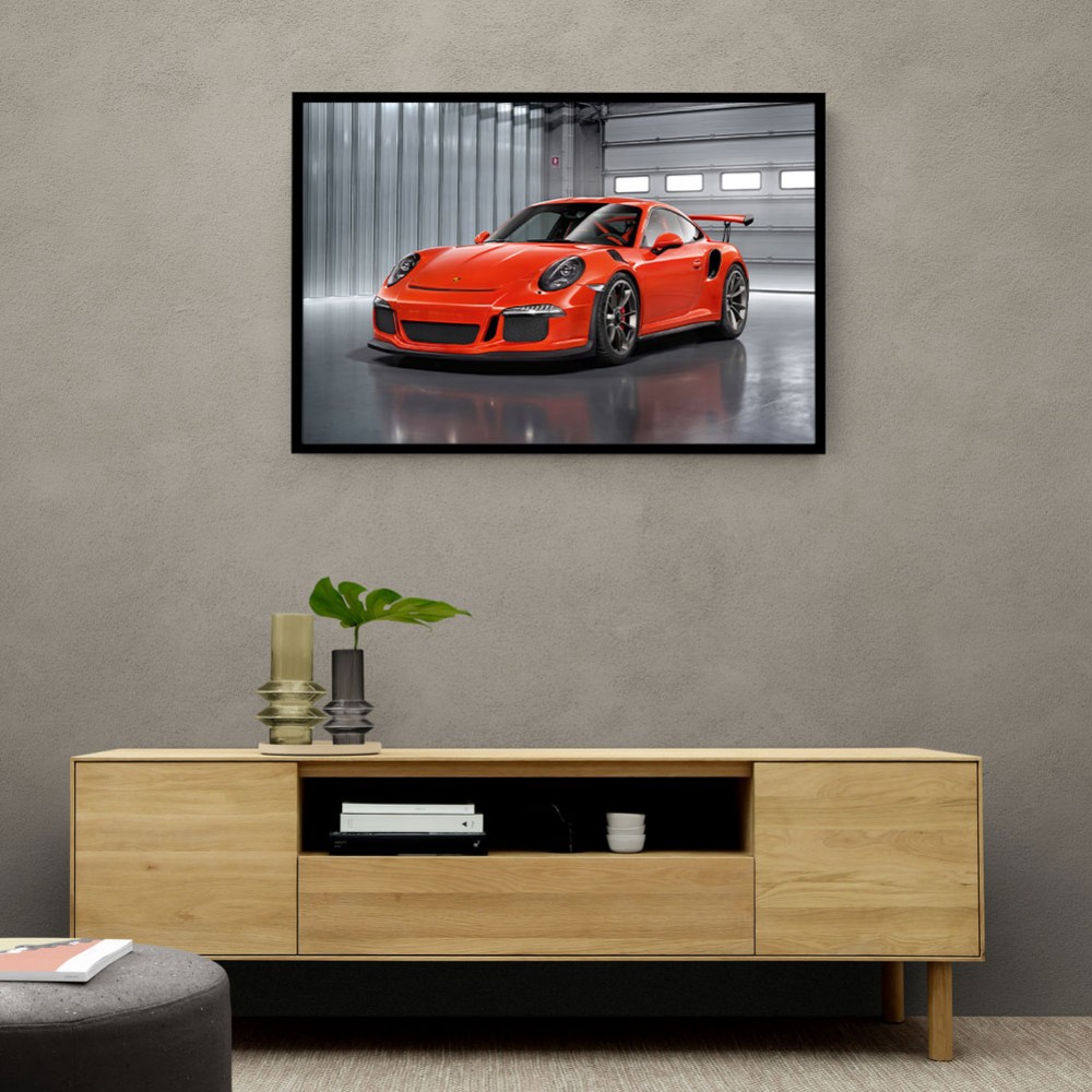 Porsche 911 GT3 Orange Wall Art