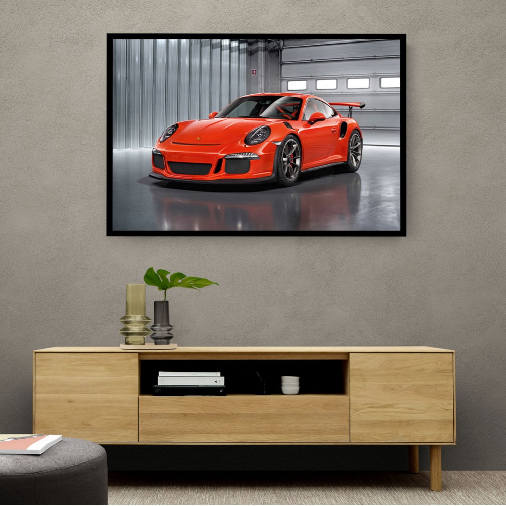 Porsche 911 GT3 Orange Wall Art