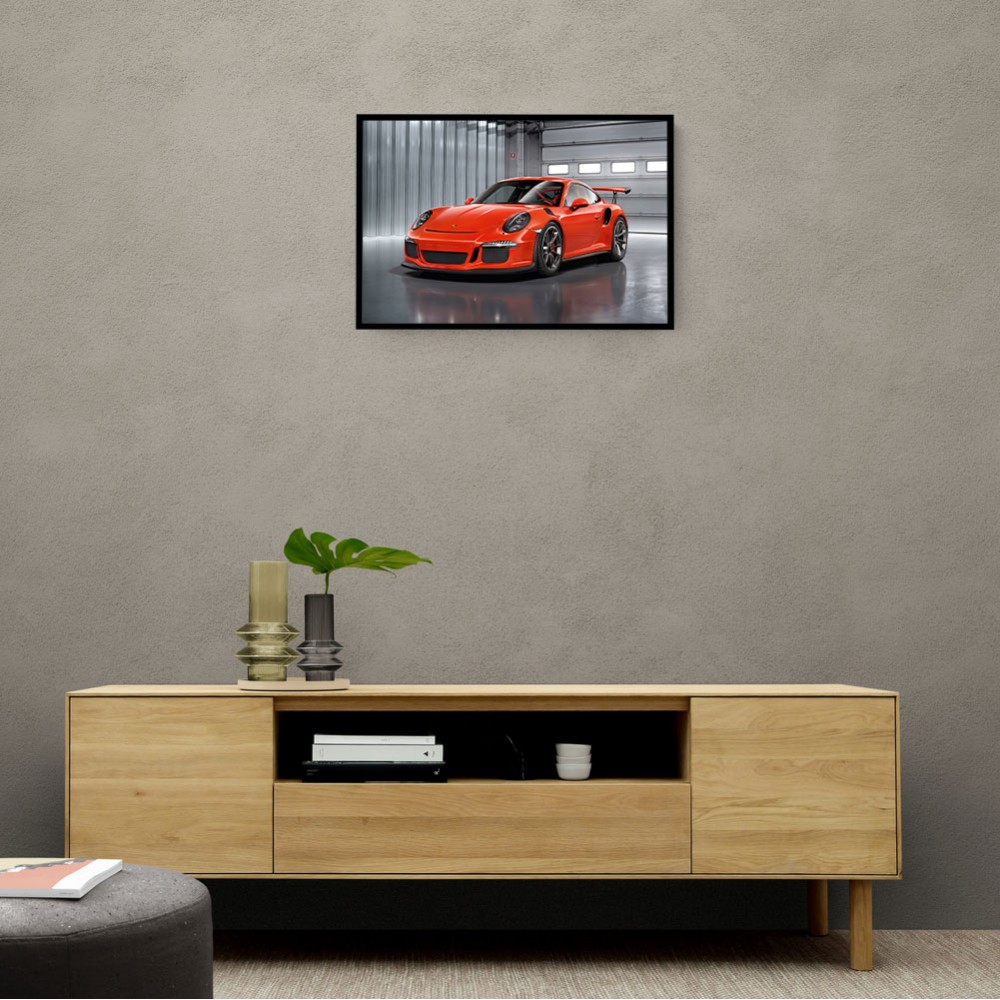 Porsche 911 GT3 Orange Wall Art