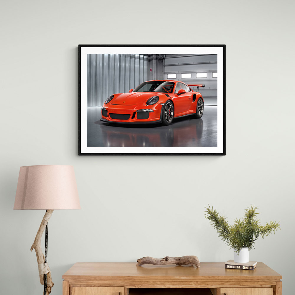 Porsche 911 GT3 Orange Wall Art