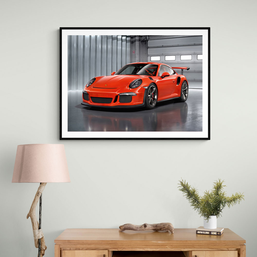 Porsche 911 GT3 Orange Wall Art