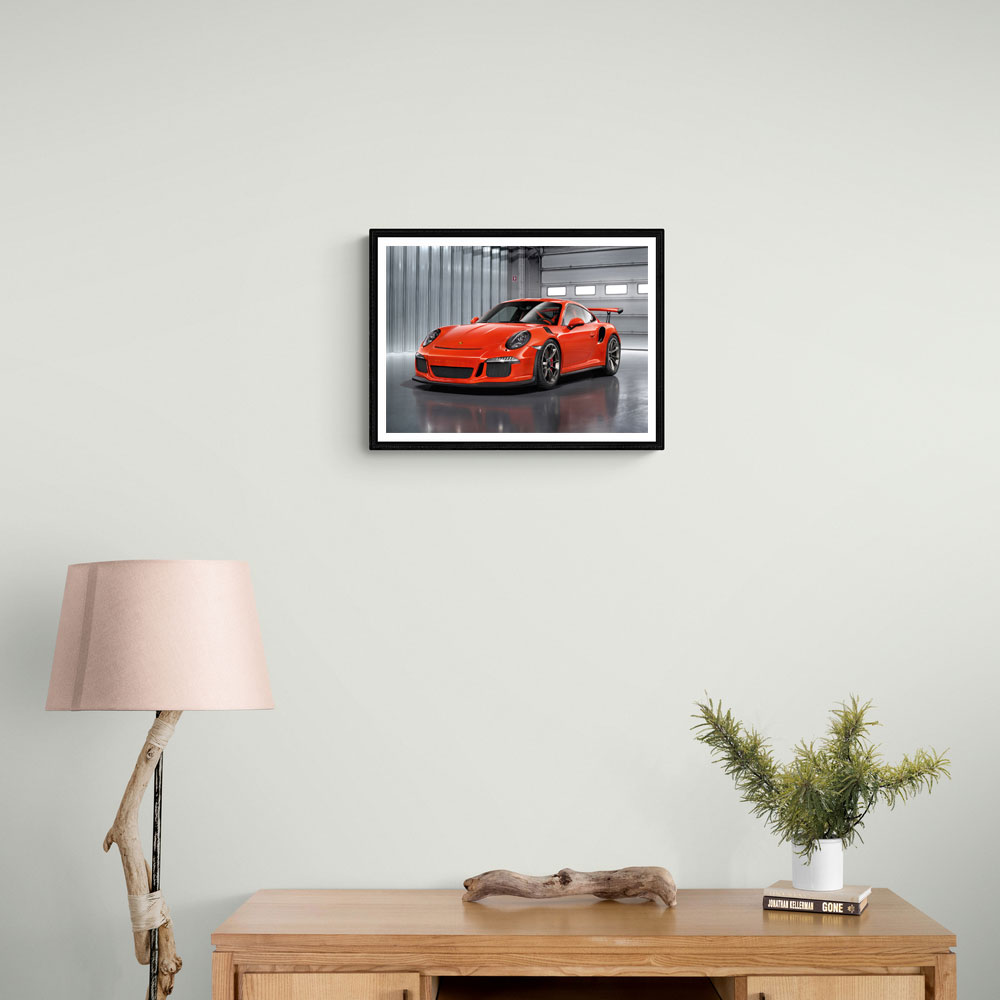 Porsche 911 GT3 Orange Wall Art