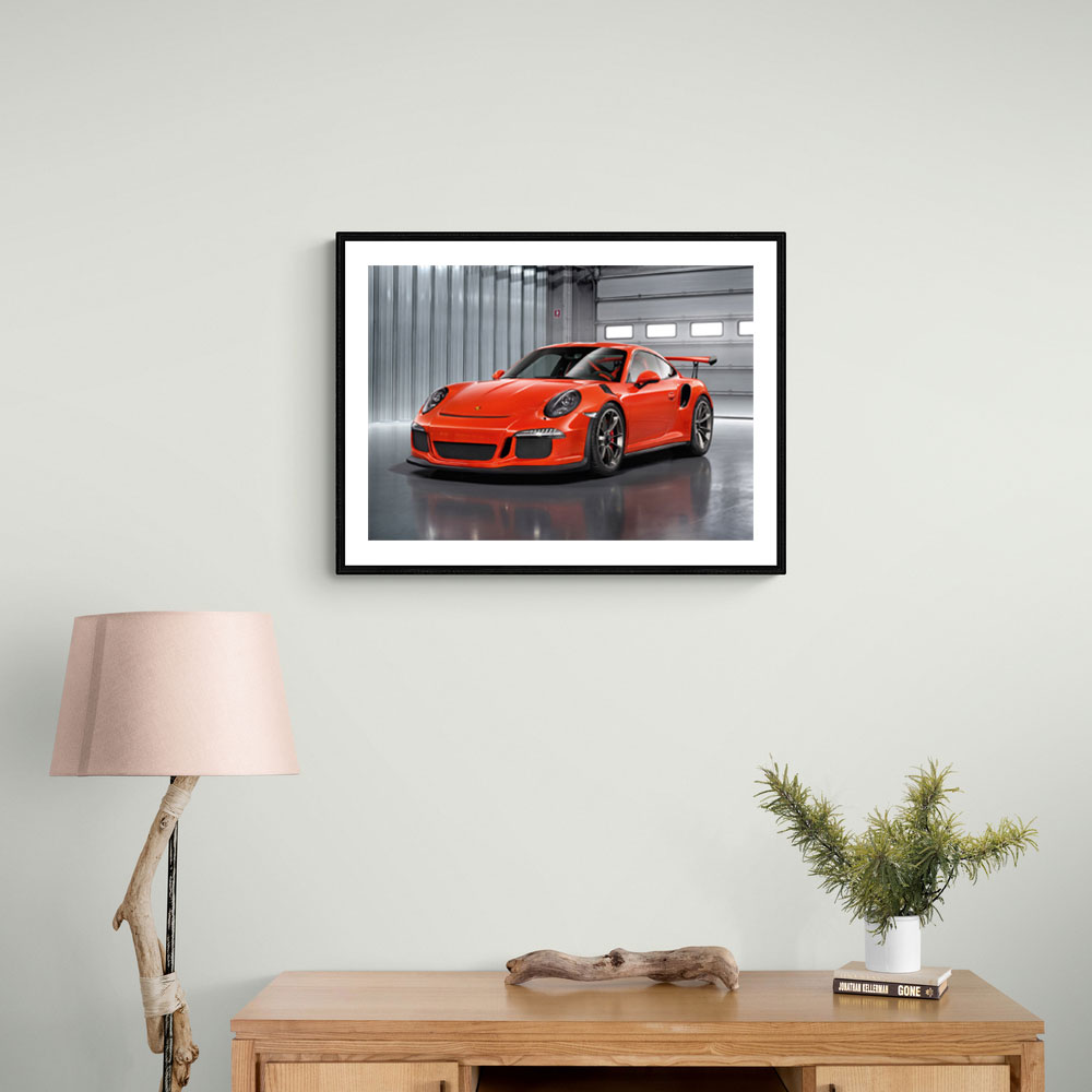 Porsche 911 GT3 Orange Wall Art