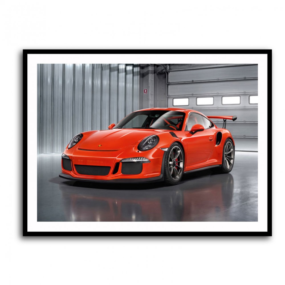 Porsche 911 GT3 Orange Wall Art