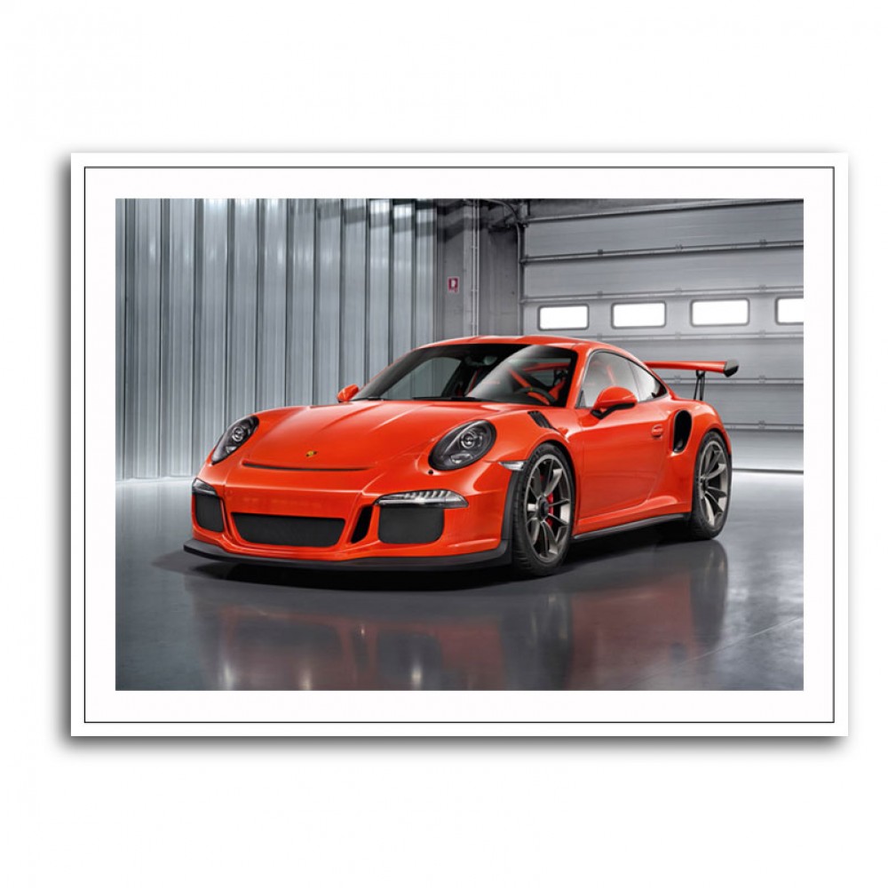 Porsche 911 GT3 Orange Wall Art