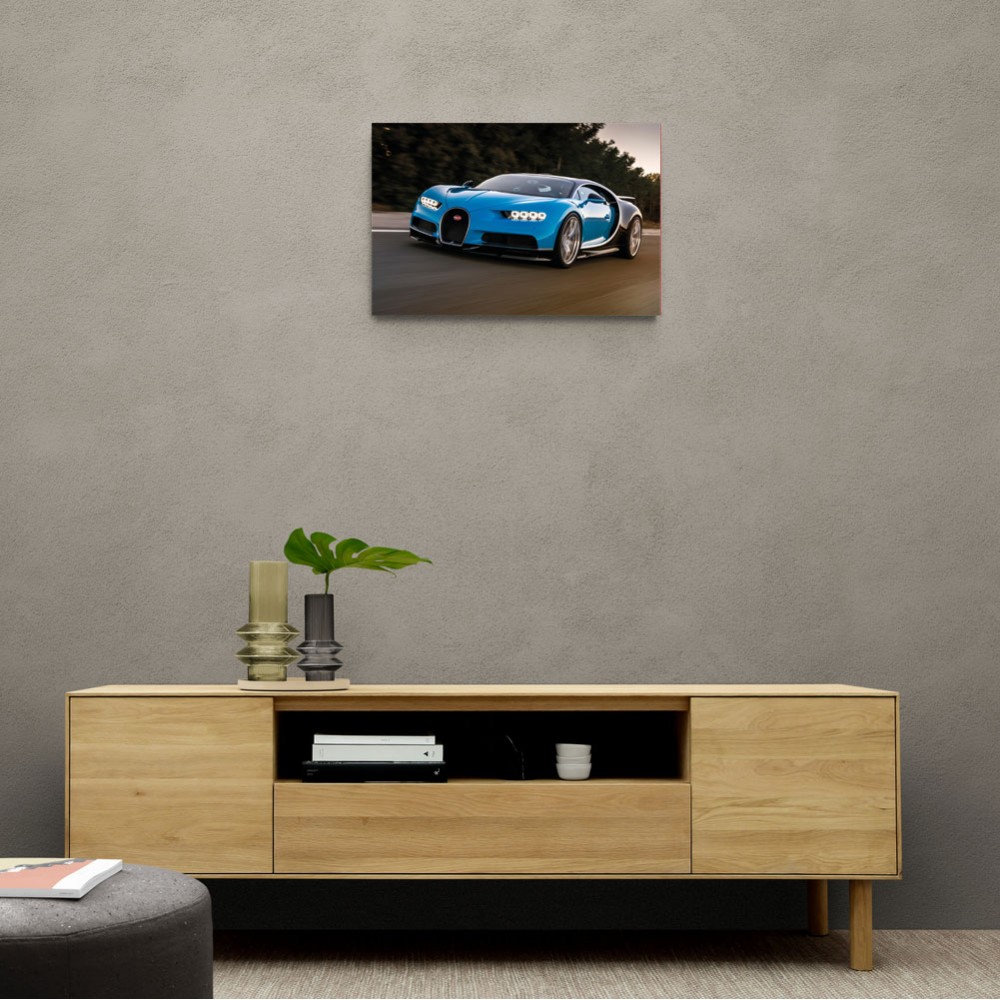 Bugatti Chiron Blue Wall Art