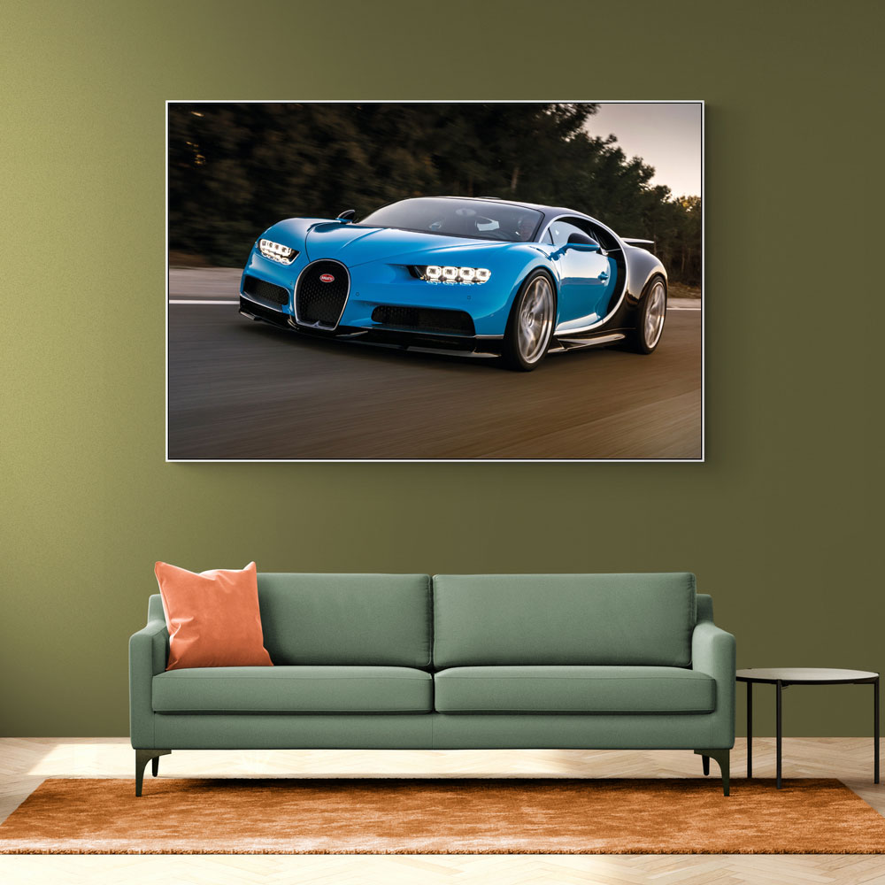 Bugatti Chiron Blue Wall Art