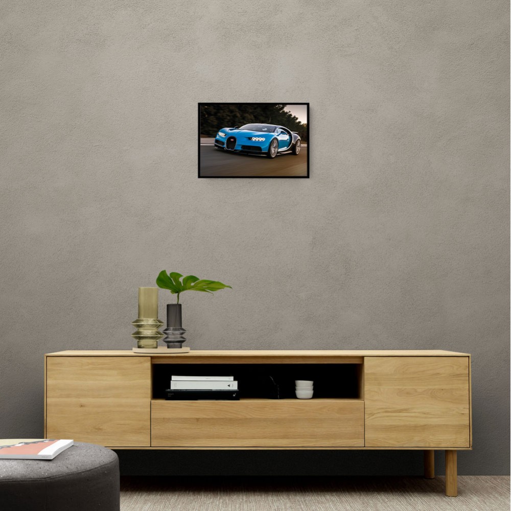 Bugatti Chiron Blue Wall Art