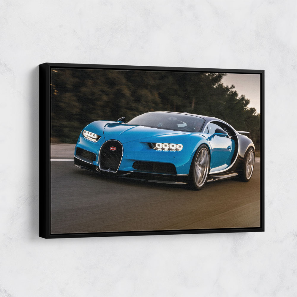 Bugatti Chiron Blue Wall Art Bugatti Chiron Blue Wall Art