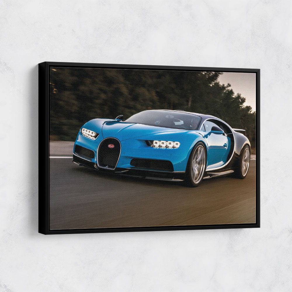 Bugatti Chiron Blue Wall Art