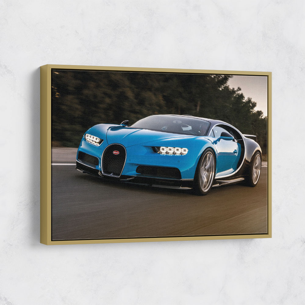 Bugatti Chiron Blue Wall Art